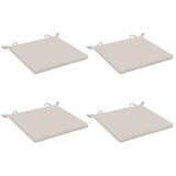  Jastučići za sjedalo od 4 dijela SOEST 4 kom. 100% poliester - Bijela (melange) 50 x 50 x 3 cm 4 | shoptok.hr