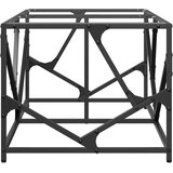  Stolić s prozirnom staklenom površinom 98,5x50x41 cm čelik | shoptok.hr