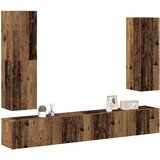  4-dijelni zidni set TV ormarić konstruirano drvo | shoptok.hr
