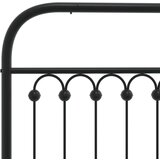 Metalni okvir za krevet s uzglavljem crni 140x200 cm | shoptok.hr