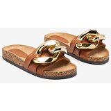 Resti Ladies' brown slippers with decoration at Fixci- Footwear | Shoptok.si