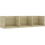  Zidna polica za CD-ove boja hrasta 75x18x18cm konstruirano drvo | shoptok.hr