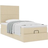  Otomanski krevet s madracem krem 90x200 cm tkanine | shoptok.hr