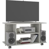 TV ormarić s kotačima boja betona 80x40x45 cm konstruirano drvo | shoptok.hr