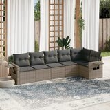 Maison Chic Seti vrtnega pohištva - Vrtna garnitura - Vrtni pohištvo set 6-delna z blazinami siv poli ratan, (21804173) | Shoptok.si