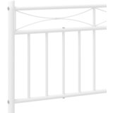 Metalni okvir kreveta uzglavlje i podnožje bijeli 100x200 cm | shoptok.hr