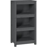 Maison Chic Knjižna omara - Knjižni regal siva 50x35x97 cm trdna borovina, (21723327) Cene