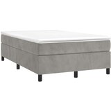 Box spring krevet s madracem svjetlosivi 120x200 cm baršunasti | shoptok.hr
