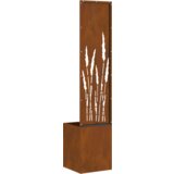 vidaXL Vrtno korito z dekorativno ploščo Rjav 32 x 140 cm | Shoptok.si