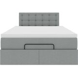  Otomanski krevet s madracem svjetlosivi 120x190 cm tkanine | shoptok.hr
