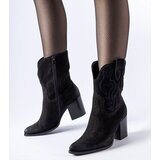 Gemre Black Suede Cowboy Boots Karino | Shoptok.si
