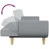  Kavč dvosed s stolčkom za noge svetlo sivo blago, (21228619) | Shoptok.si