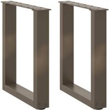  Noge za klub stolić U-oblik 2 kom Prirodni čelik 38 x (42-43) cm Čelik | shoptok.hr