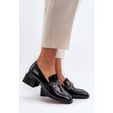 S. BARSKI Black Patent Leather Court Shoes with Block Heel S.Barski | Shoptok.si