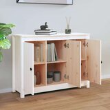  Komoda bela 100x35x74 cm trdna borovina, (20654090) | Shoptok.si