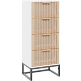 Maison Chic Visoka omara - Komoda - Predalnik bela 40x30x95 cm inženirski les, (21719816) Cene