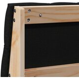 vidaXL Tapecirano vzglavje Črna 135 cm Masivno borovo les | Shoptok.si