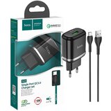 hoco. Punjač kućni sa type C kabelom, brzi, QC3.0, 18W – N3 Vigour Black | Eponuda.ba