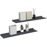  Lebdeća polica Zidne 2 pcs Antracit 80 x 18 x 2,5 cm Čelik | Eponuda.com