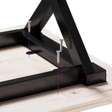 vidaXL Noge za blagovaonski stol X-oblika 160x80x73cm lijevano željezo | shoptok.hr
