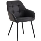 Unique Furniture Tamno sive blagovaonske stolice u setu s naslonima za ruke 2 kom od umjetne kože Nolan Square – | shoptok.hr