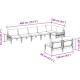  Sjedeća garnitura za vrt 8 pcs Antracit Čelik | shoptok.hr