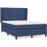  Krevet s oprugama i madracem plavi 140 x 190 cm od tkanine | shoptok.hr