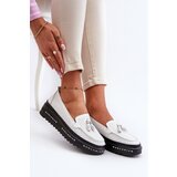 EVENTO White Women's Leather Platform Moccasins Assetnima | shoptok.hr