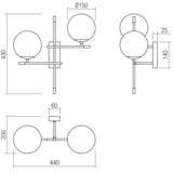  Redo 01-2947 - Zidno svetlo ESSENTIAL 2xE14/28W/230V | Eponuda.com