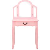  Toaletni stolić sa stolcem rozi 65x36x128 cm paulovnija i MDF | shoptok.hr