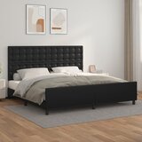  Okvir za krevet s uzglavljem crni 200x200 cm od umjetne kože | Eponuda.ba