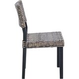  Stolac za blagovanje 2 pcs Kubu Ratan Crno pranje | shoptok.hr