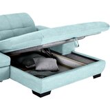 CARRYHOME KOTNA SEDEŽNA GARNITURA, tkanina turkizna | Shoptok.si