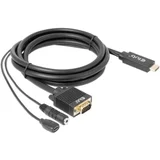 HDMI/klinker/USB mikro-B/VGA adapterski kabel HDMI-A vtič, klinken 3.5mm vtičnica, USB-mikro-B vtičnica, VGA 15-polni vtič 2 m črna CAC-1712 z, (20416032)