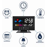 Digitalni sat s LED zaslonom, termometrom i higrometrom - crni | Eponuda.ba