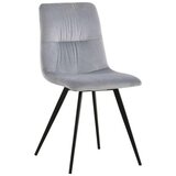 CARRYHOME STOL, kovina, tekstil svetlo siva | Shoptok.si