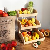 YOUYIJIA 3-nadstropna bambusova košara za sadje in zelenjavo | Shoptok.si