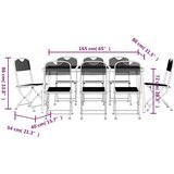  9-dijelni vrtni blagovaonski set antracit metalni mrežasti | shoptok.hr