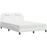  The Living Store Postelja z vzmetnico bela 120x200 cm umetno usnje - Postelja, (21498002) | Shoptok.si