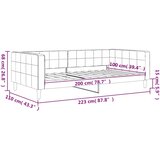  Dnevni krevet tamnosivi 100 x 200 cm baršunasti | shoptok.hr