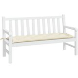 Jastuk za vrtnu klupu krem bijeli 150x50x7 cm od tkanine Oxford | Eponuda.com