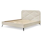 Bobochic Paris Bež tapecirani bračni krevet s podnicom 160x200 cm Prune – Cijene