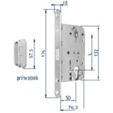 Madras doo Beograd Brava za drvena vrata (50x85mm-NOVO), sa magnetom CILINDAR BANE (1451.18.107) | ePonuda.com