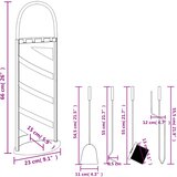  5-dijelni set alata za kamin 23 x 15 x 66 cm čelični | shoptok.hr
