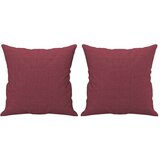  Dvosjed s ukrasnim jastucima boja vina 140 cm od tkanine | shoptok.hr