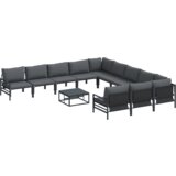 vidaXL Sjedeća garnitura za vrt 12 pcs Antracit Čelik | shoptok.hr