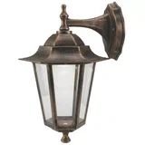 ILLUMINA šestougaona zidna baštenska svetiljka E27, IP44, bronza