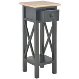 The Living Store Stranska mizica iz lesa 27x27x65,5 cm črna - Mizica Za Telefon, (21493906) | Shoptok.si