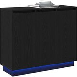  LED komoda Crni hrast 90 x 32 x 75 cm Konstruirano drvo | shoptok.hr