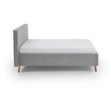 Meise Möbel Svetlo siva oblazinjena zakonska postelja s prostorom za shranjevanje z letvenim dnom 140x200 cm Riva – | Shoptok.si